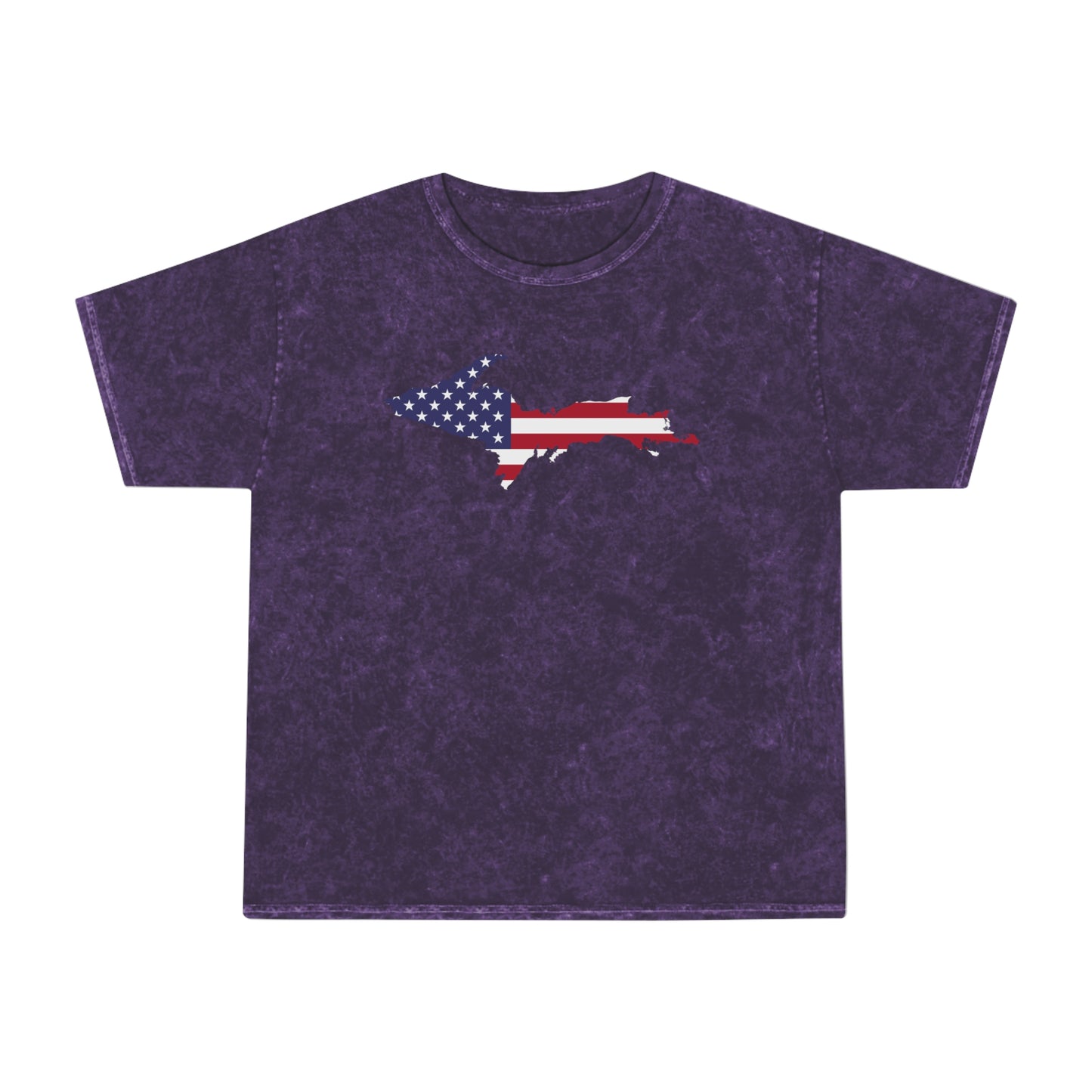 Michigan Upper Peninsula T-Shirt (w/ UP USA Flag Outline) | Unisex Mineral Wash