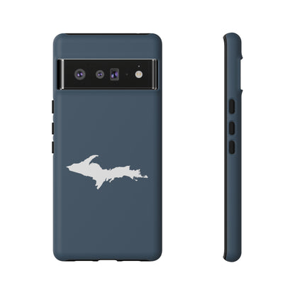 Michigan Upper Peninsula Tough Phone Case ('37 Caddie Cavalier Blue w/ UP Outline) | Samsung & Pixel Android