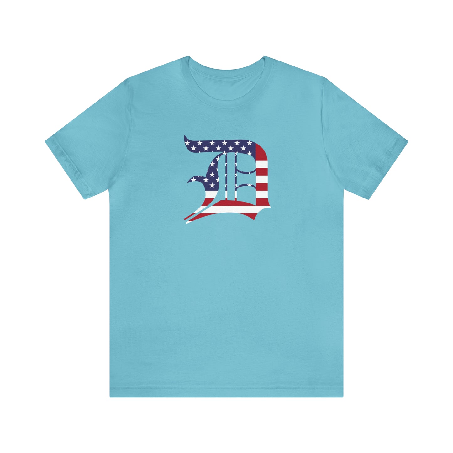 Detroit 'Old English D' T-Shirt (Patriotic Edition) | Unisex Standard