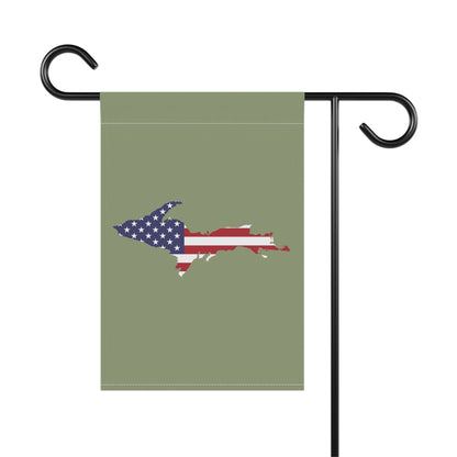 Michigan Upper Peninsula Home & Garden Flag (w/ UP USA Flag) | Beachgrass Green