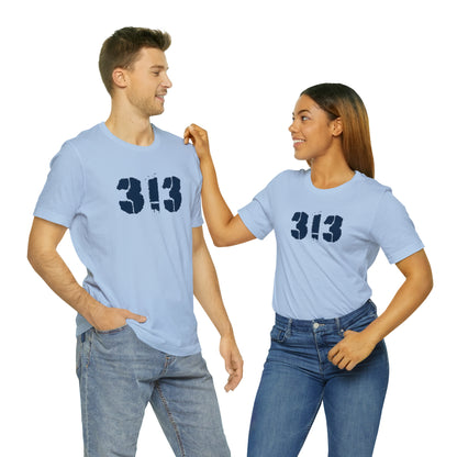 Detroit '313' T-Shirt (Spray Stencil Font) | Unisex Standard Fit