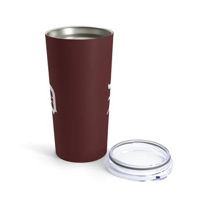 Detroit 'Old English D' Tumbler | Cherrywood Color - 20oz