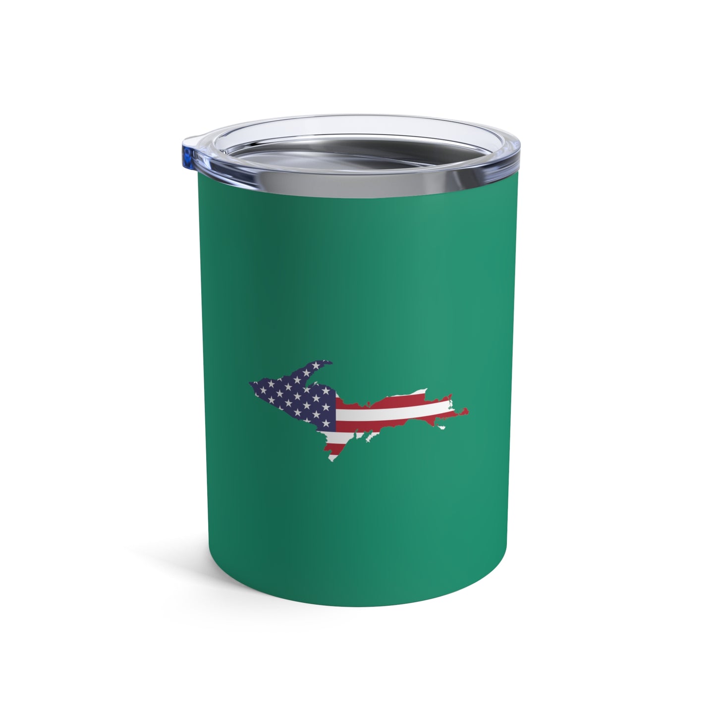 Michigan Upper Peninsula Tumbler (w/ UP USA Flag) | Emerald Green - 10oz