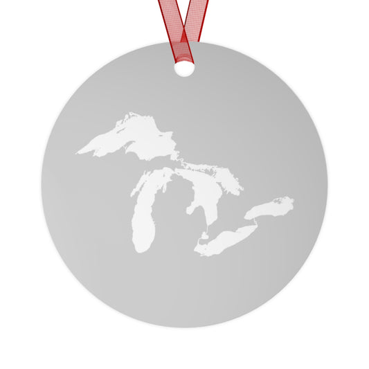 Great Lakes Christmas Ornament | Metal - Platinum Color