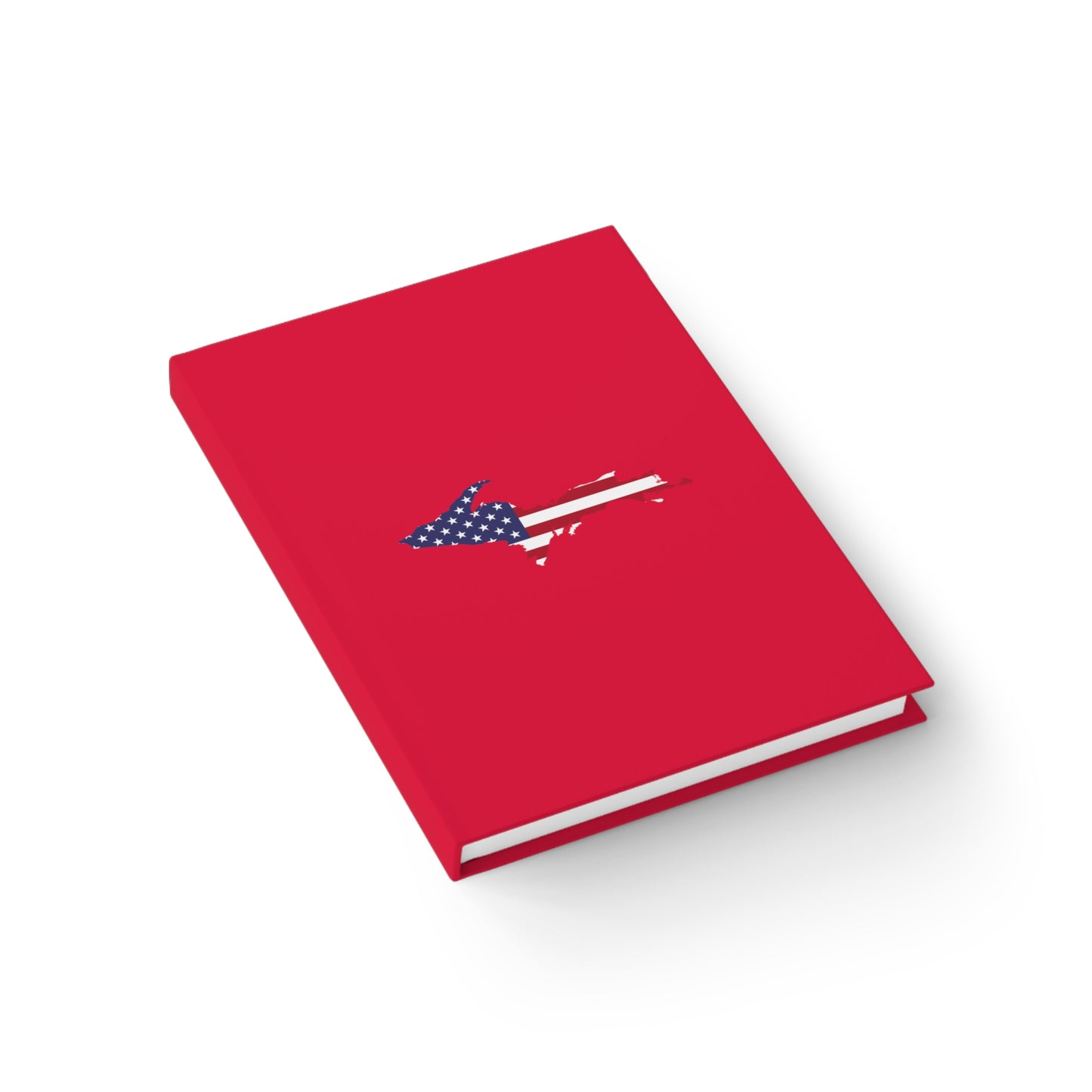 Michigan Upper Peninsula Blank Sketchbook (w/ UP USA Flag) | Lighthouse Red