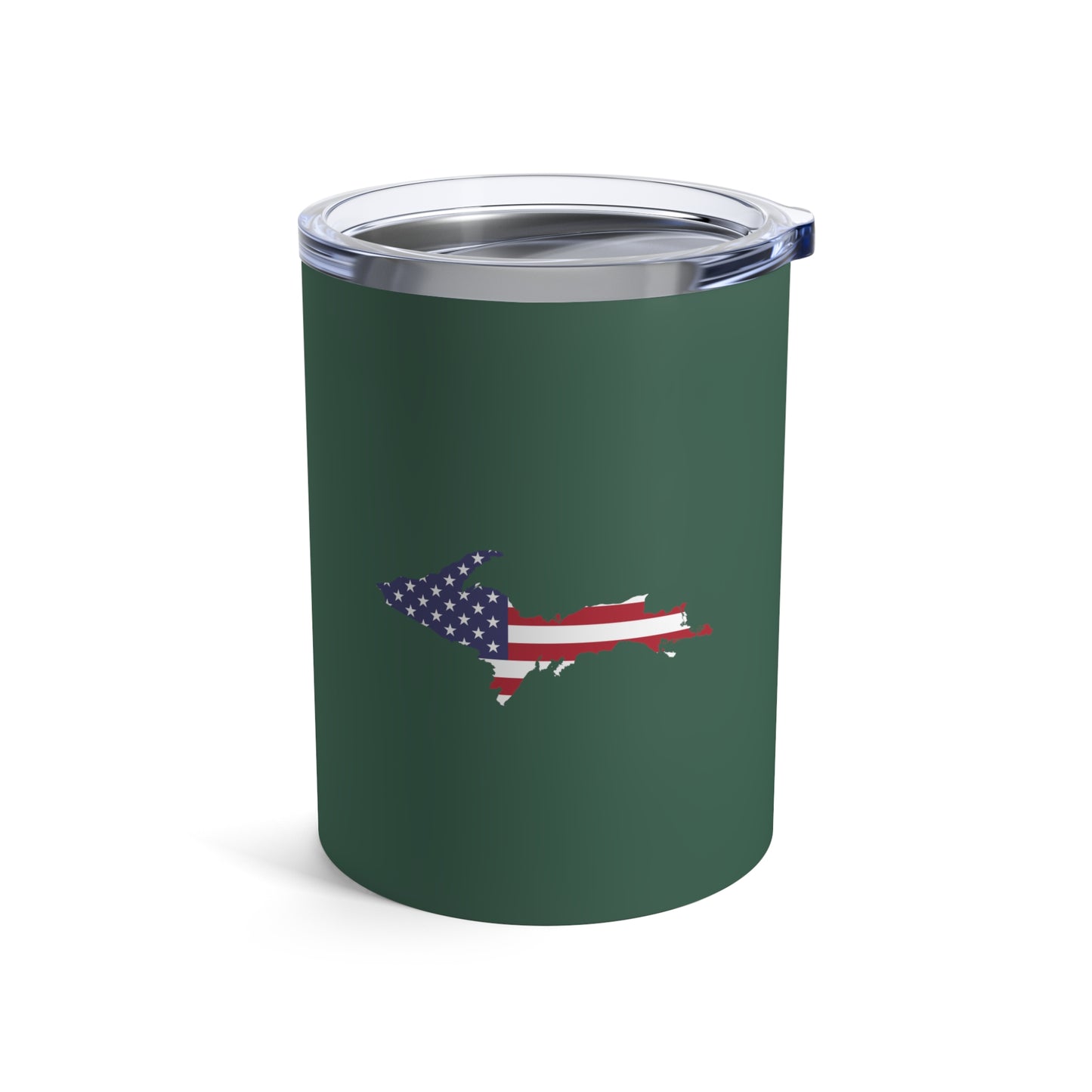 Michigan Upper Peninsula Tumbler (w/ UP USA Flag) | Ginger Ale Green - 10oz