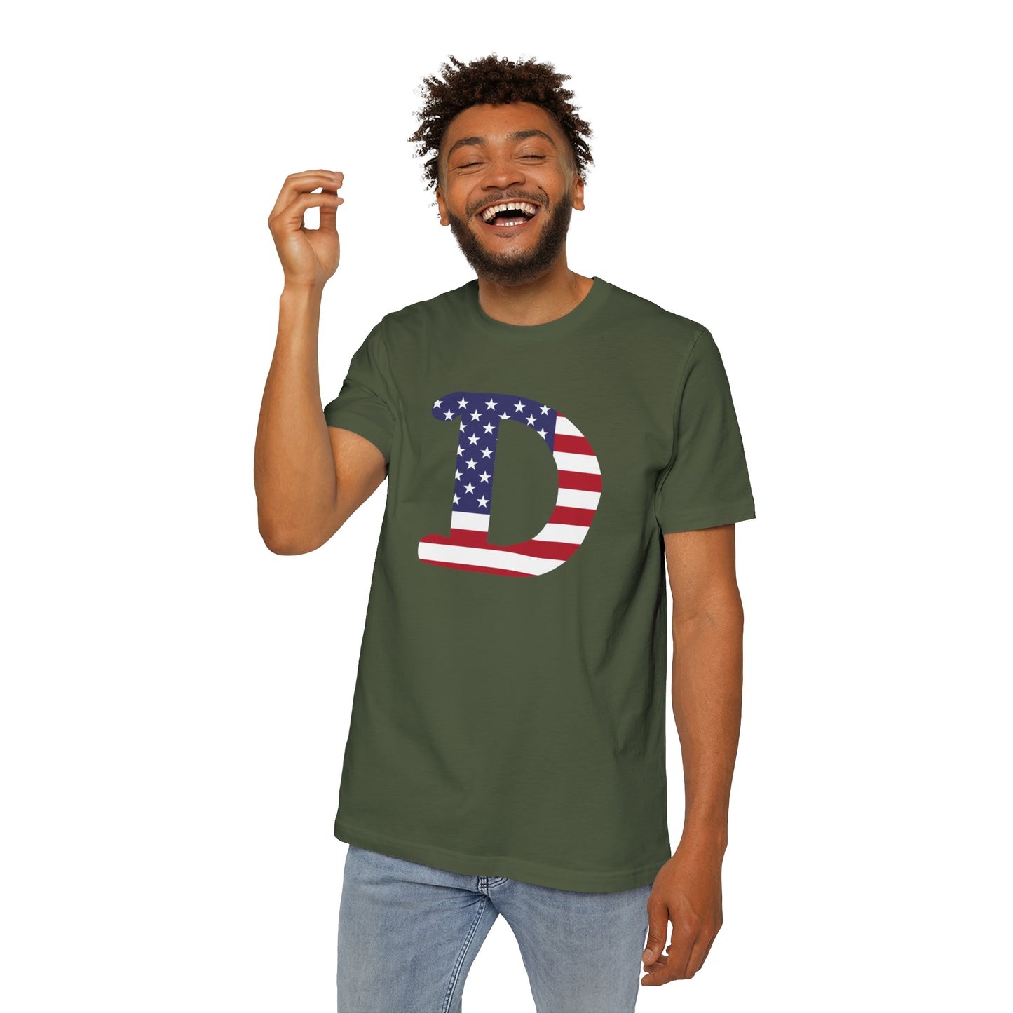 Detroit 'Old French D' T-Shirt (Patriotic Edition) | Made in USA