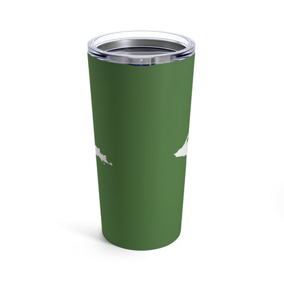 Michigan Upper Peninsula Tumbler (w/ UP Outline) | Pine Green - 20oz