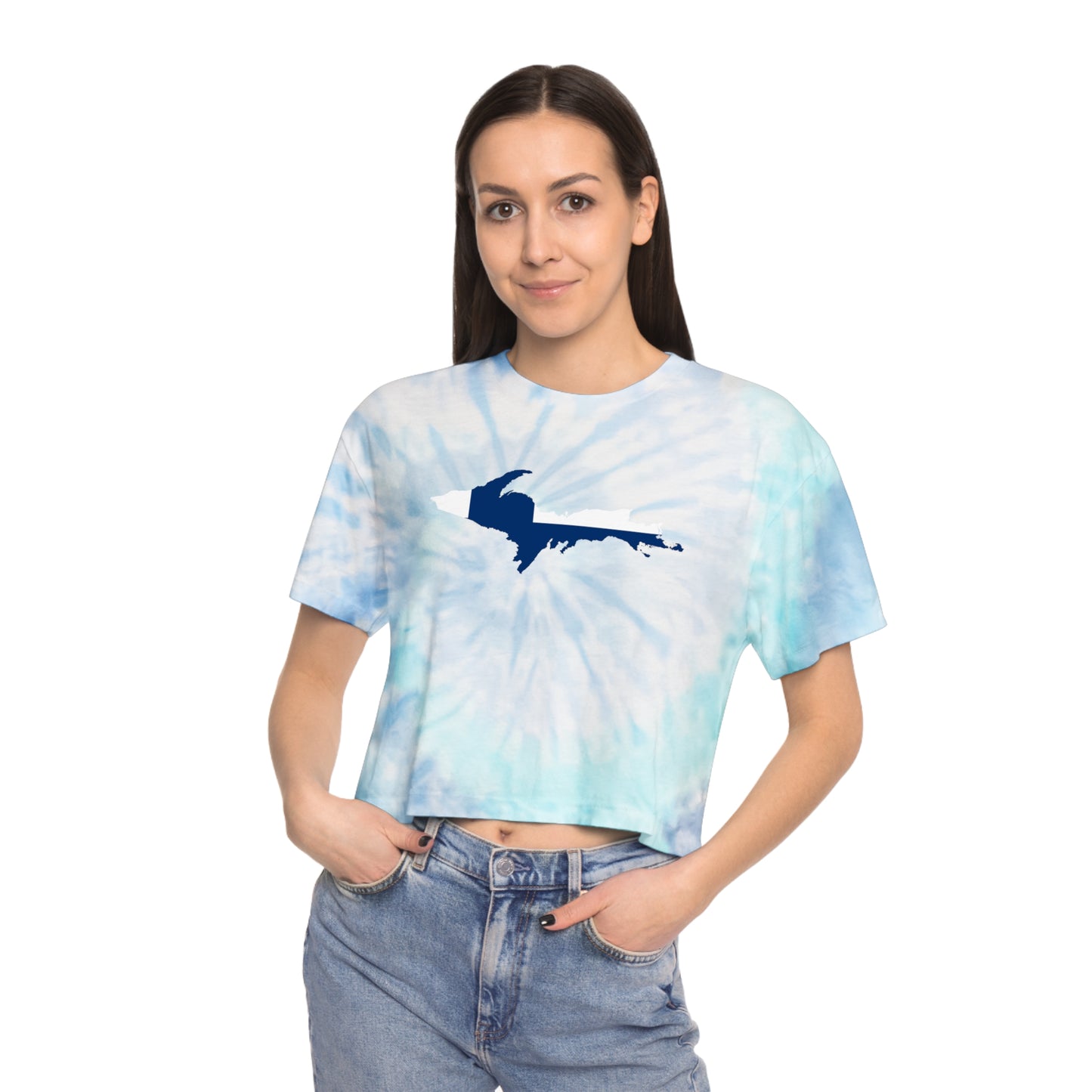 Michigan Upper Peninsula Crop Top (w/ UP Finland Flag) | Tie-Dye