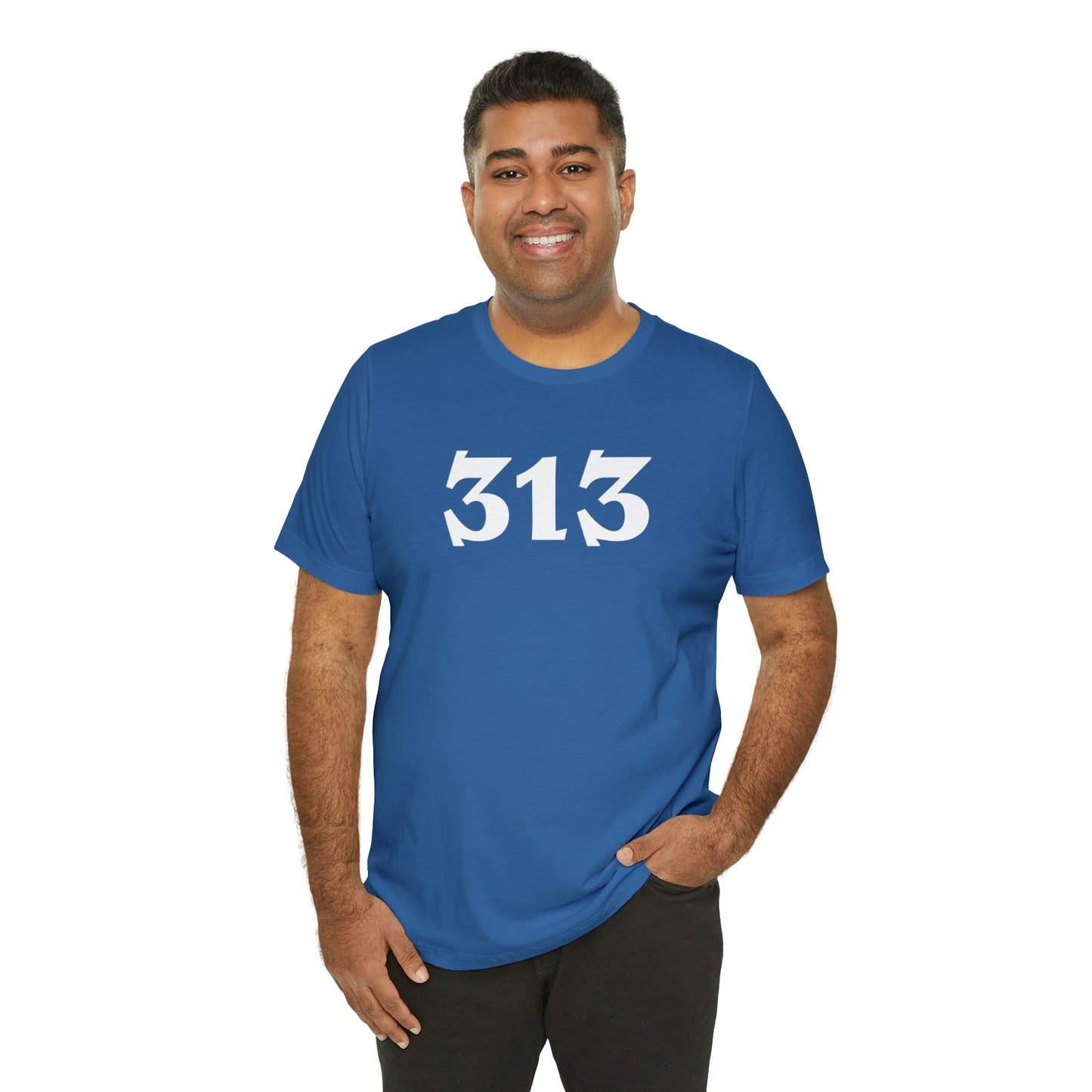 Detroit '313' T-Shirt (Angry Serif Font) | Unisex Standard Fit