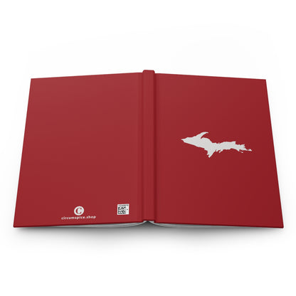 Michigan Upper Peninsula Hardcover Journal (Thimbleberry Red w/ UP Outline) | Ruled - 150pgs