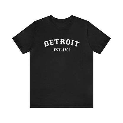 'Detroit EST. 1701' T-Shirt (Ballpark Font) | Unisex Standard