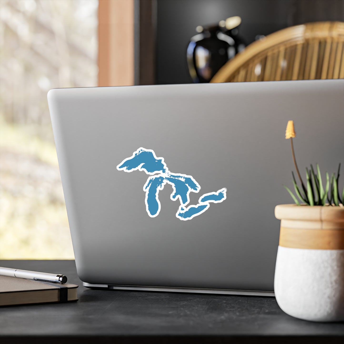 Great Lakes Kiss-Cut Windshield Decal | Lake Michigan Blue