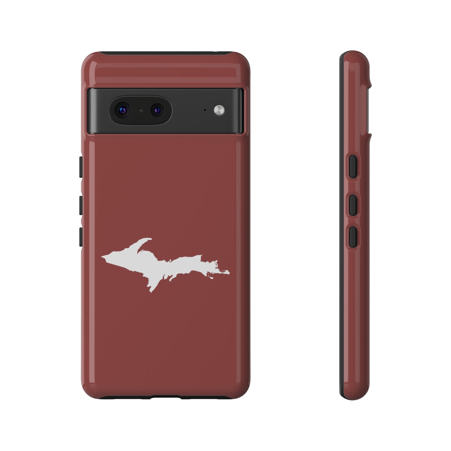 Michigan Upper Peninsula Tough Phone Case (Ore Dock Red w/ UP Outline) | Samsung & Pixel Android