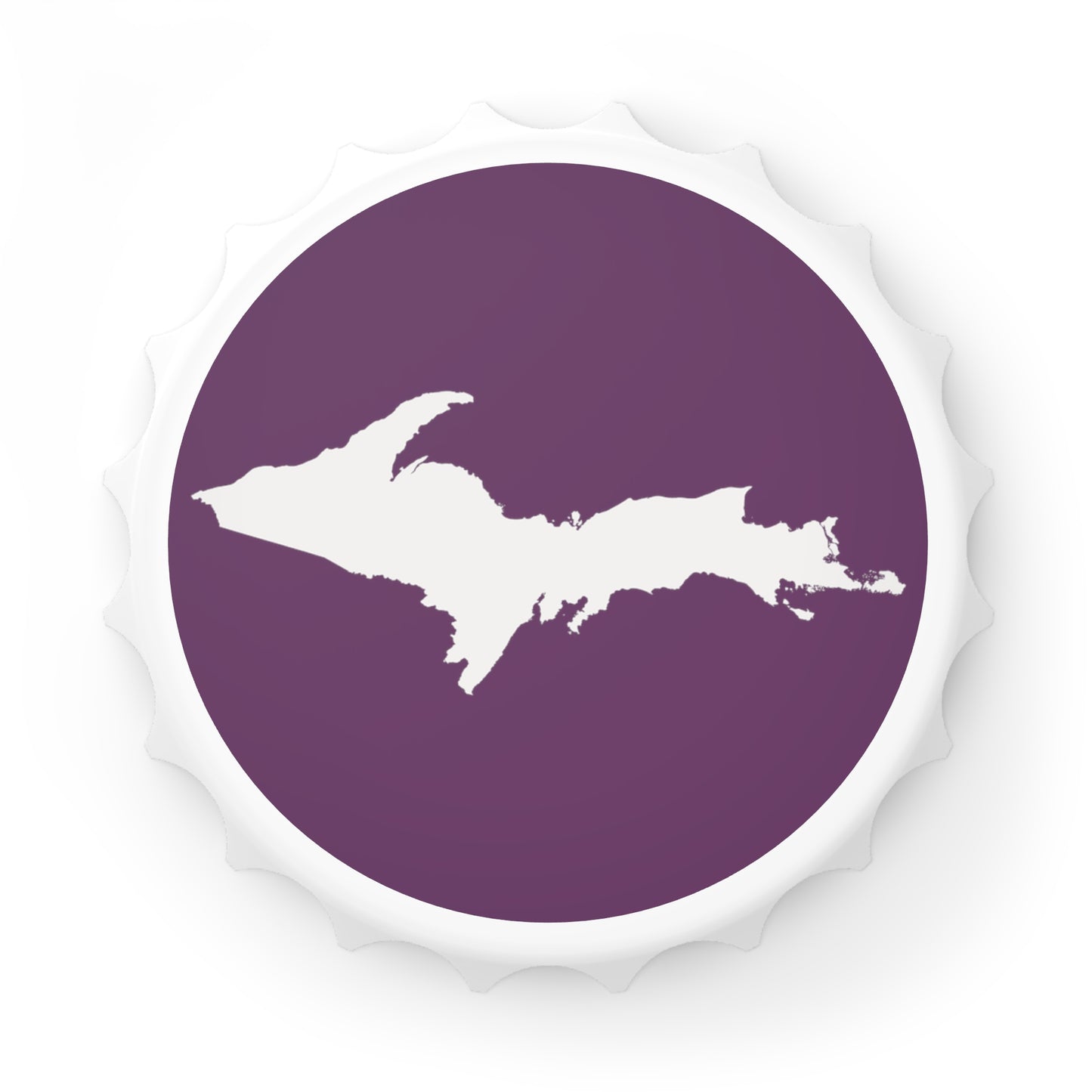 Michigan Upper Peninsula Bottle Opener (w/ UP Outline) | Plum