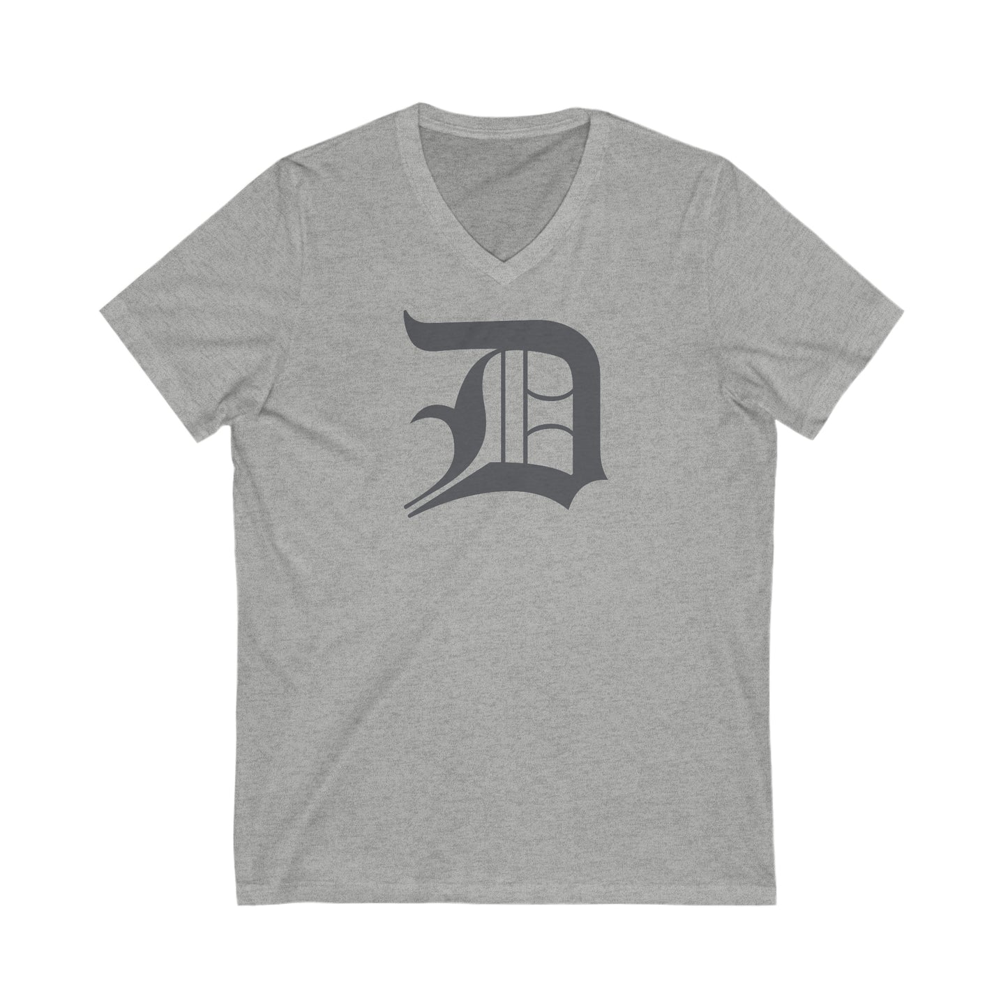 Detroit 'Old English D' T-Shirt (Iron Ore Grey) | Unisex V-Neck