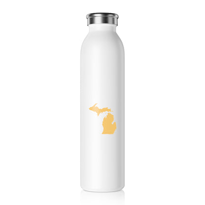 Michigan Water Bottle (w/ Citrine Outline) | 20oz Double-Walled