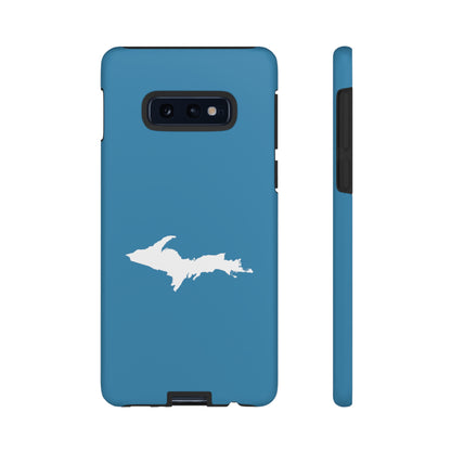 Michigan Upper Peninsula Tough Phone Case (Lake Michigan Blue w/ UP Outline) | Samsung & Pixel Android