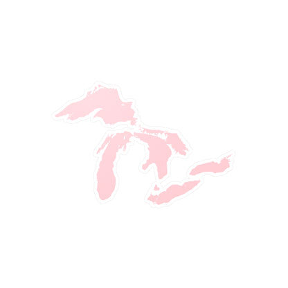 Great Lakes Kiss-Cut Windshield Decal | Pale Pink