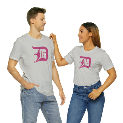 Detroit 'Old English D' T-Shirt (Apple Blossom Pink) | Unisex Standard