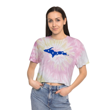 Michigan Upper Peninsula Crop Top (w/ UP Quebec Flag) | Tie-Dye