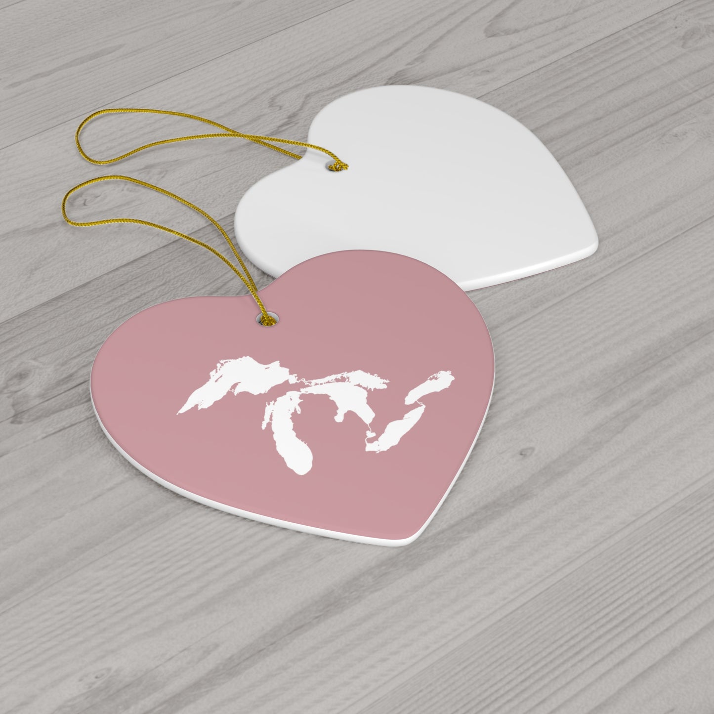 Great Lakes Christmas Ornament (Cherry Blossom Pink) | Ceramic - 4 Shapes