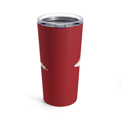 Michigan Upper Peninsula Tumbler (w/ UP Outline) | Thimbleberry Red - 20oz