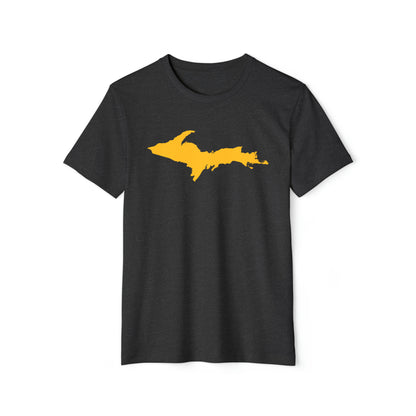 Michigan Upper Peninsula T-Shirt (w/ Gold UP Outline) | Unisex Recycled Organic