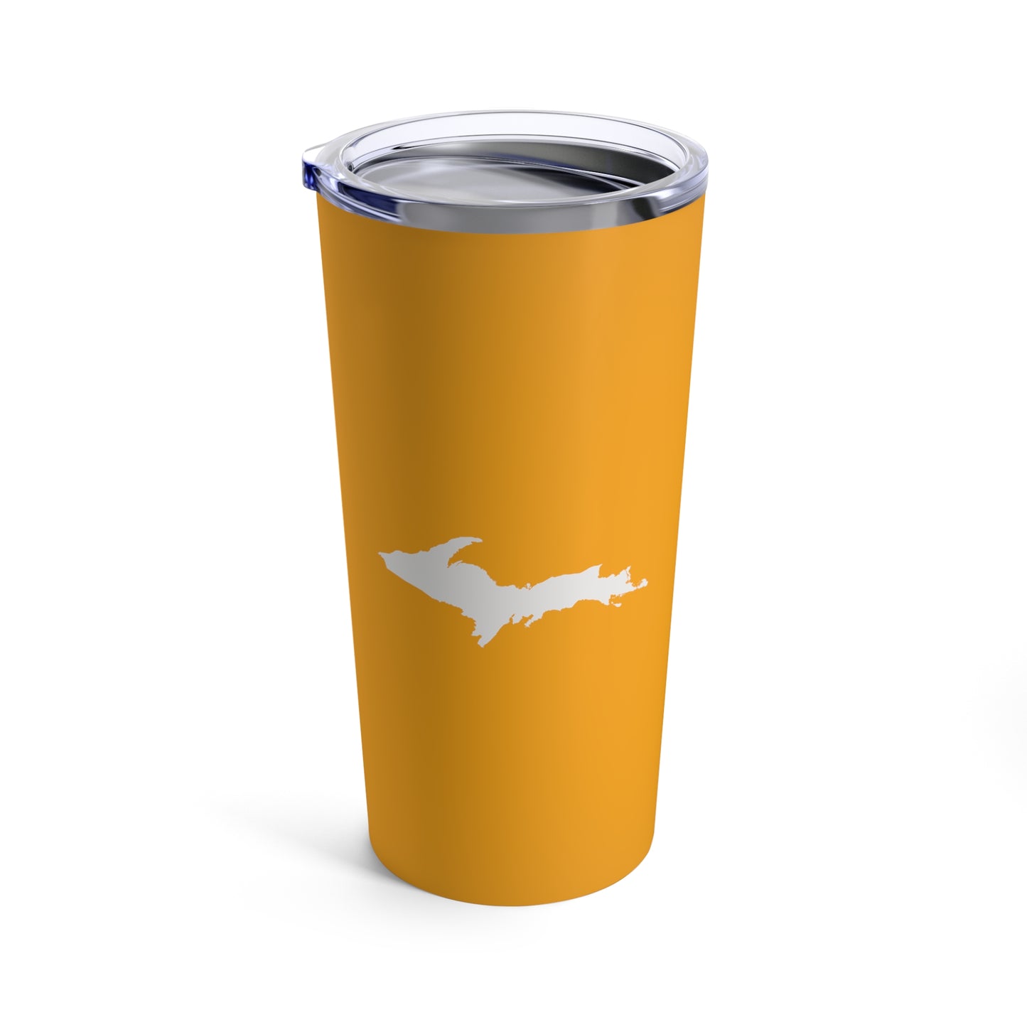 Michigan Upper Peninsula Tumbler (w/ UP Outline) | Birch Leaf Orange - 20oz