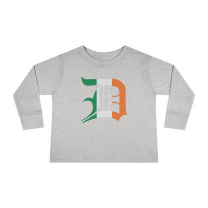 Detroit 'Old English D' T-Shirt (Irish Edition) | Toddler Long Sleeve