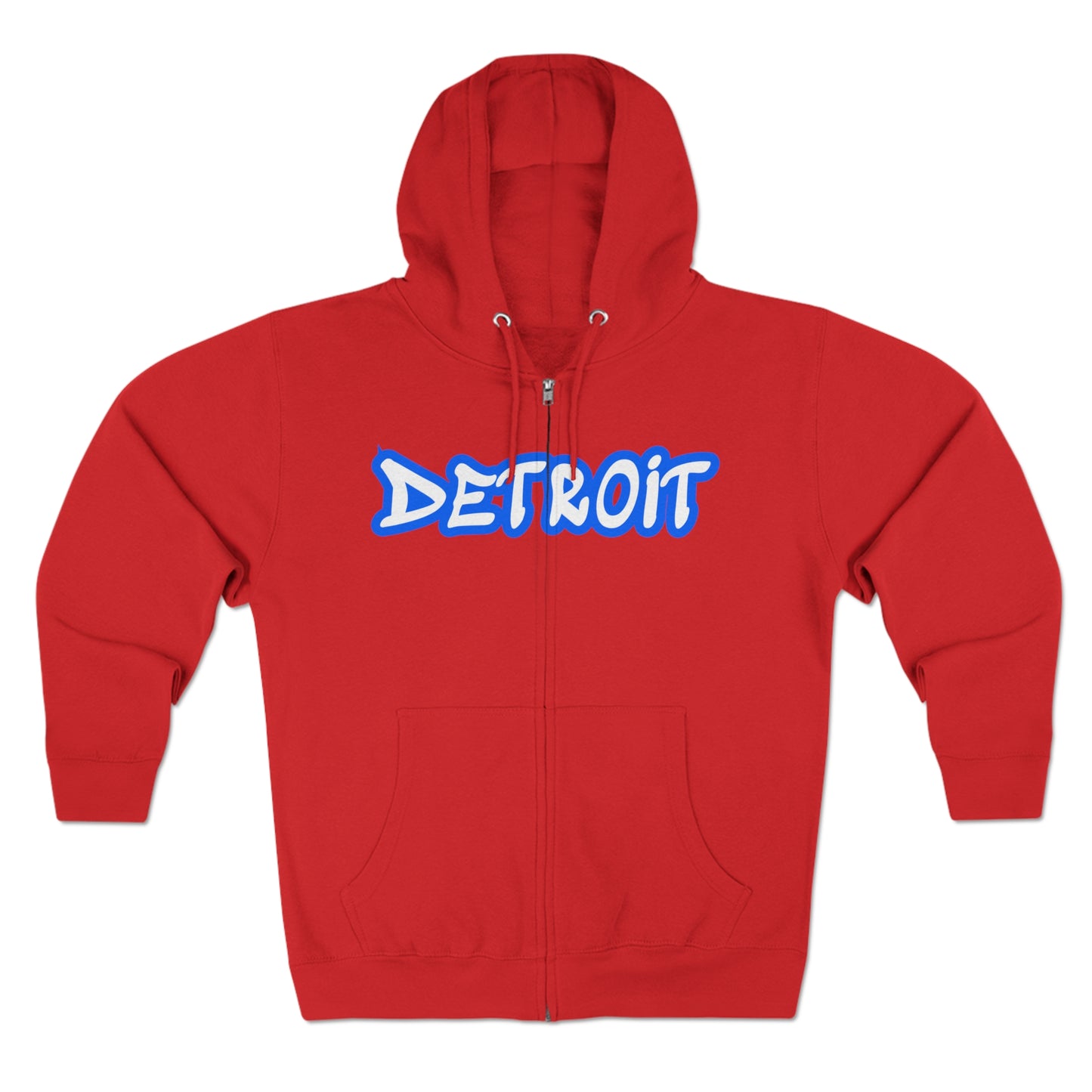 Detroit' Hoodie (Motor Town Blue Tag Font) | Unisex Full Zip