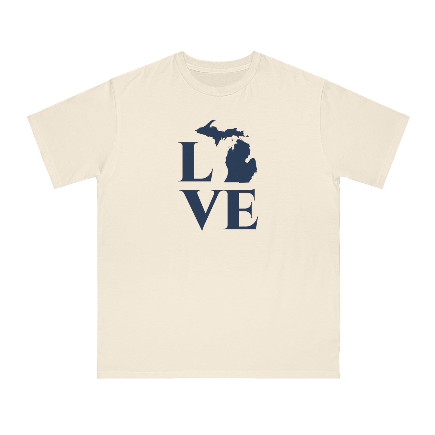 Michigan 'Love' T-Shirt (Roman Font) | Unisex Organic