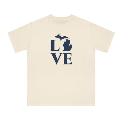 Michigan 'Love' T-Shirt (Roman Font) | Unisex Organic