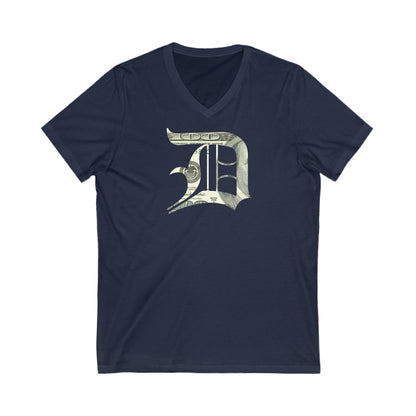 Detroit 'Old English D' T-Shirt (Benjamins Edition) | Unisex V-Neck