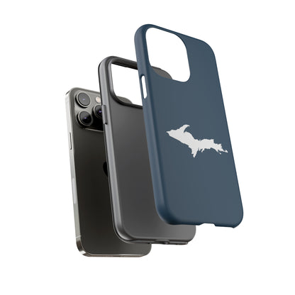 Michigan Upper Peninsula Tough Phone Case ('37 Caddie Cavalier Blue w/ UP Outline) | Apple iPhone