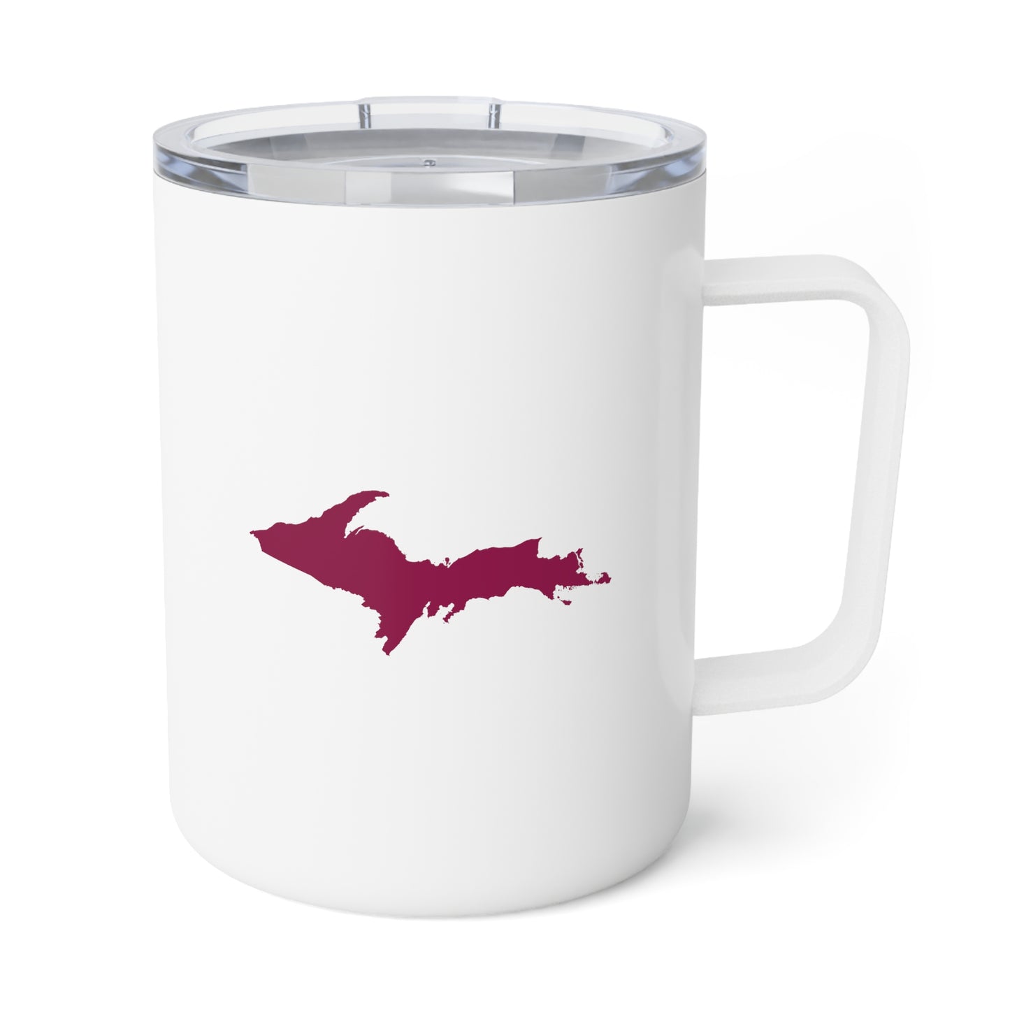 Michigan Upper Peninsula Insulated Mug (Ruby Red Outline) | 10oz