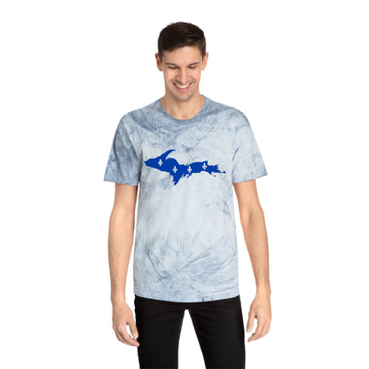 Michigan Upper Peninsula T-Shirt (w/ UP Quebec Flag Outline) | Unisex Color Blast