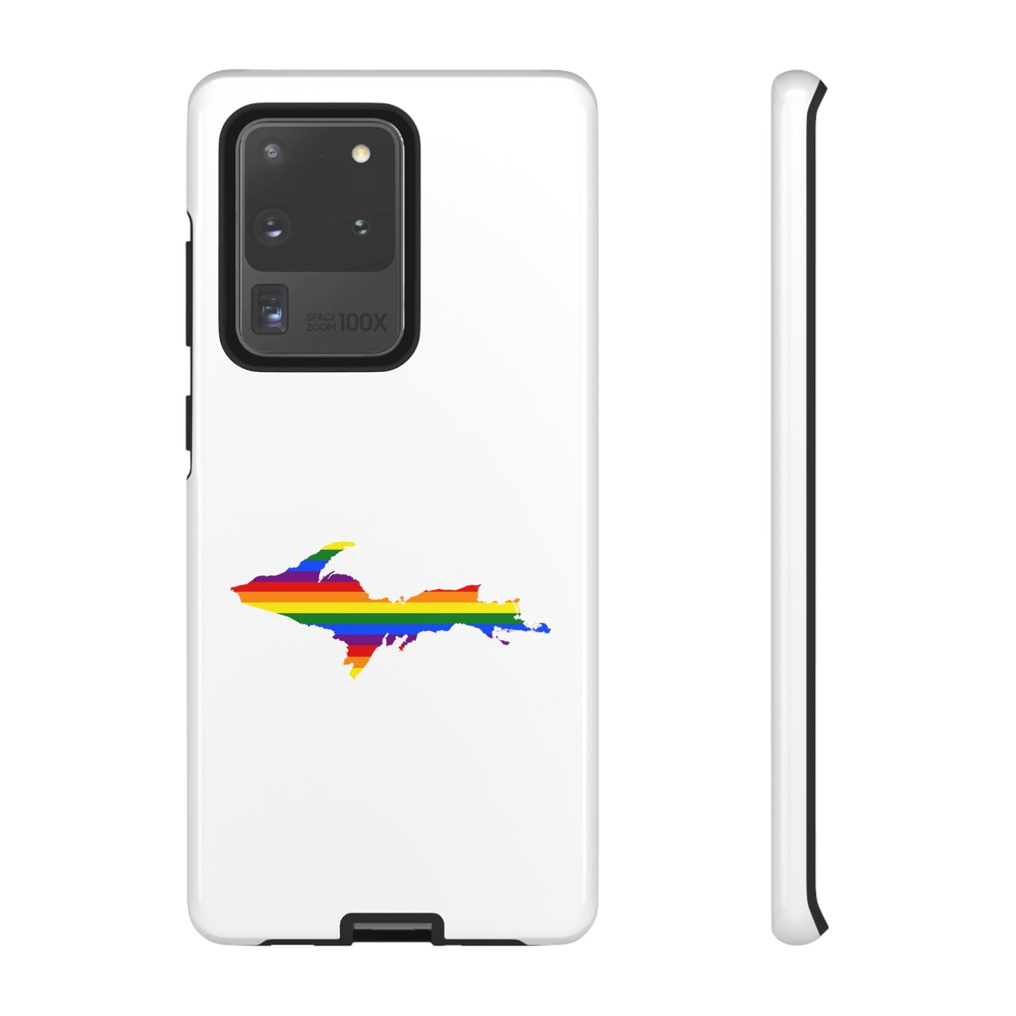 Michigan Upper Peninsula Tough Phone Case (w/ UP Pride Flag Outline) | Samsung & Pixel Android