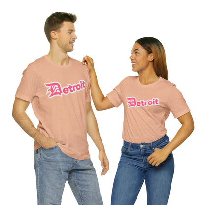 'Detroit' T-Shirt (Rhodochrosite Pink w/ Old English 'D') | Unisex Standard