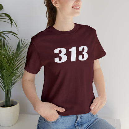 Detroit '313' T-Shirt (Racing Font) | Unisex Standard Fit