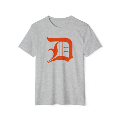 Detroit 'Old English D' T-Shirt (Maple Leaf Orange) | Unisex Recycled Organic