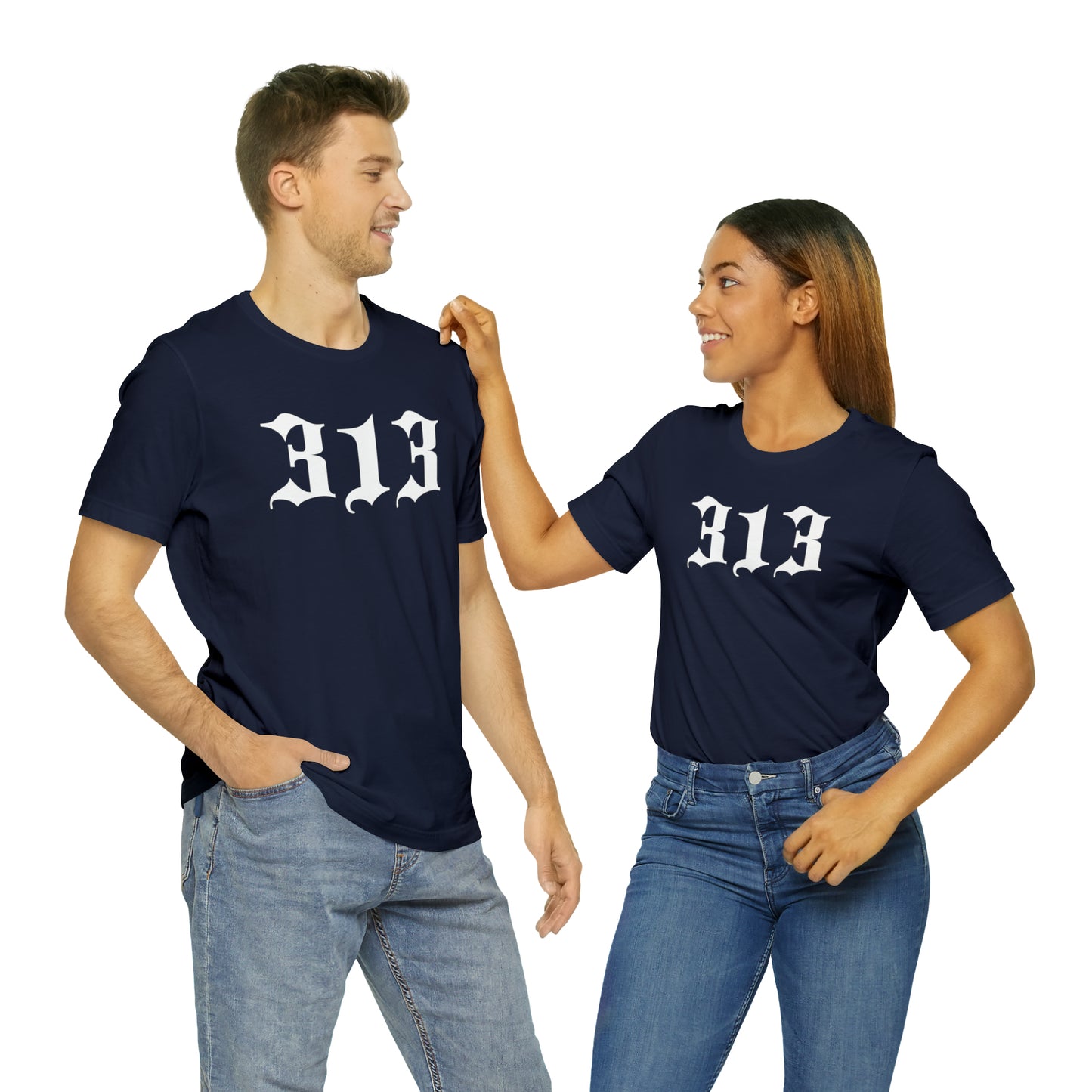 Detroit '313' T-Shirt (Old English Font) | Unisex Standard Fit