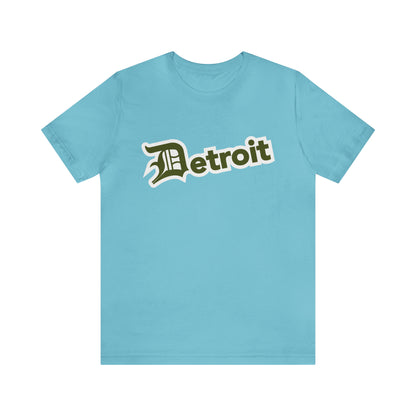 'Detroit' T-Shirt (Army Green w/ Old English 'D') | Unisex Standard