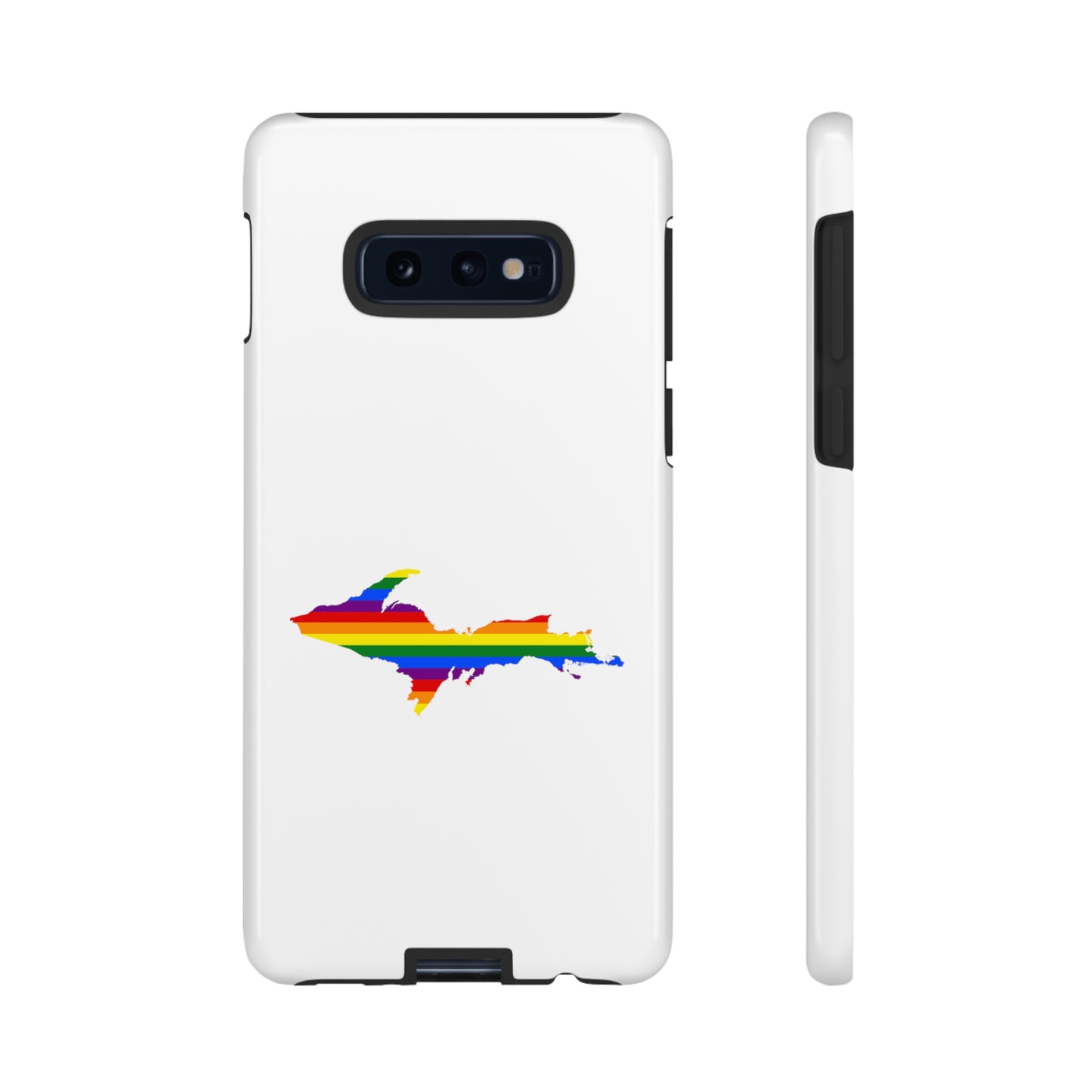 Michigan Upper Peninsula Tough Phone Case (w/ UP Pride Flag Outline) | Samsung & Pixel Android