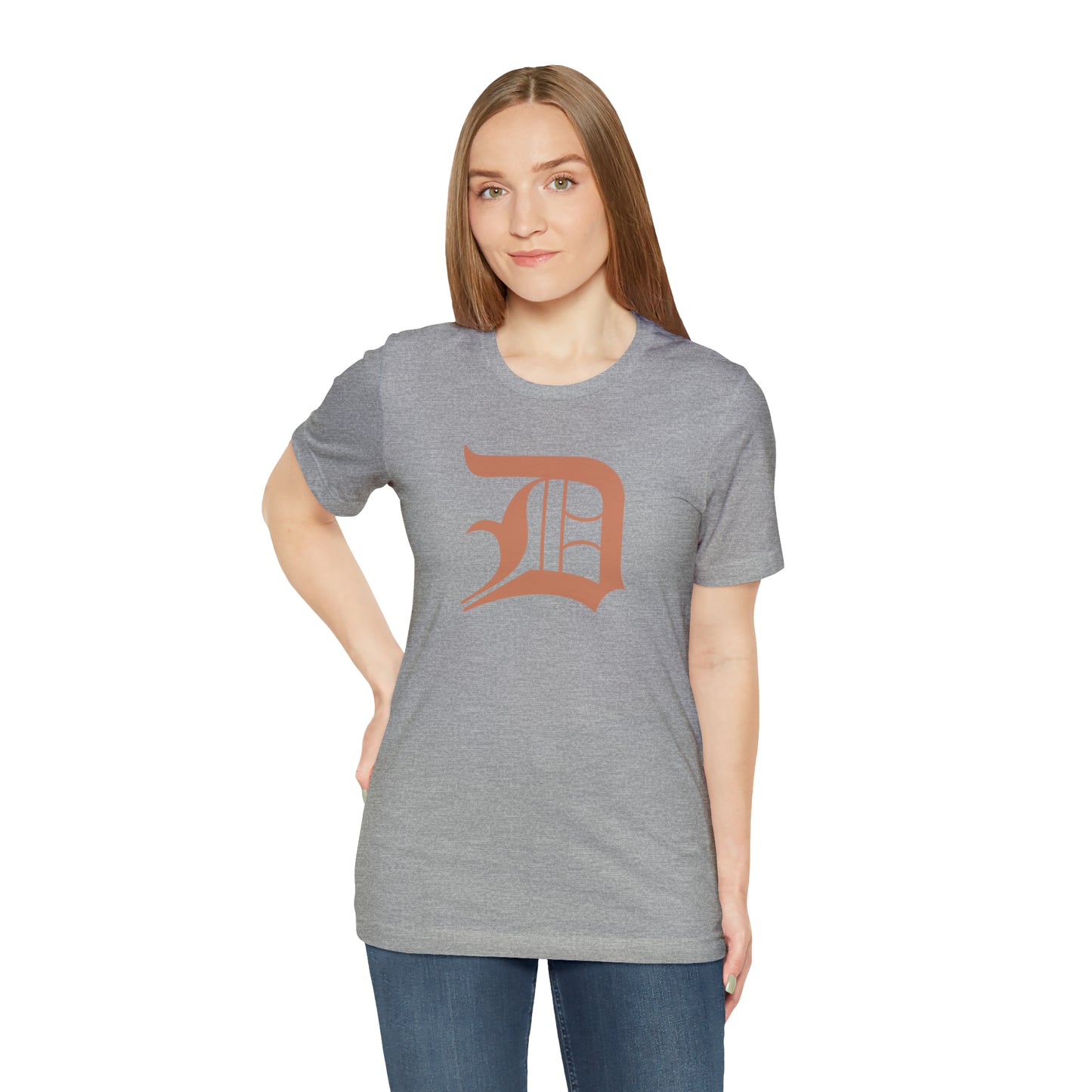 Detroit 'Old English D' T-Shirt (Copper Color) | Unisex Standard