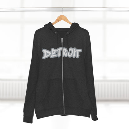 Detroit' Hoodie (Silver Tag Font) | Unisex Full Zip