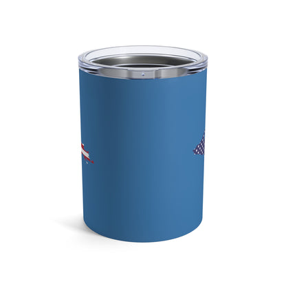 Michigan Upper Peninsula Tumbler (w/ UP USA Flag) | Lake Superior Blue - 10oz