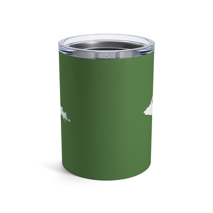 Michigan Upper Peninsula Tumbler (w/ UP Outline) | Pine Green - 10oz