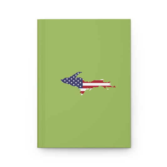 Michigan Upper Peninsula Hardcover Journal (w/ UP USA Flag) | Ruled - Gooseberry Green