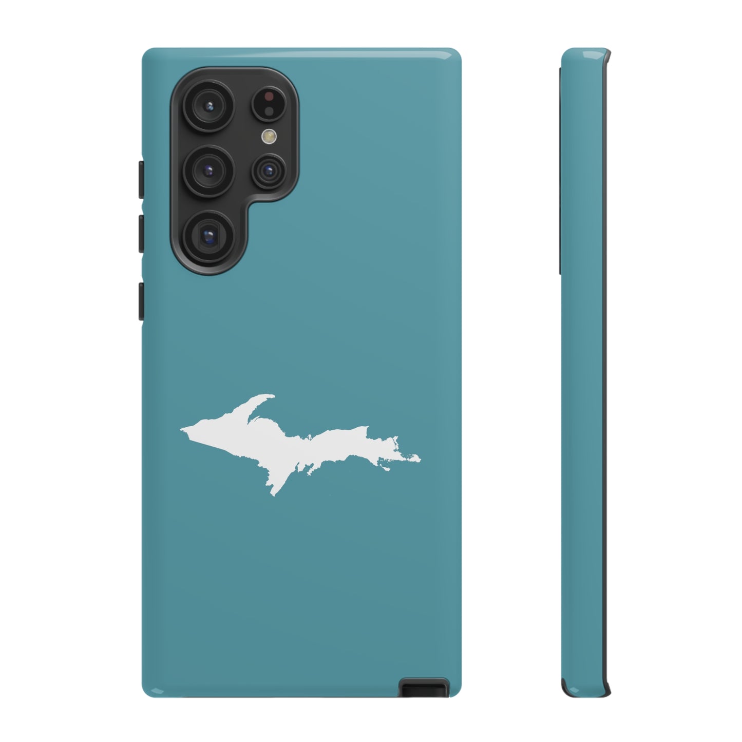 Michigan Upper Peninsula Tough Phone Case (Huron Blue w/ UP Outline) | Samsung & Pixel Android